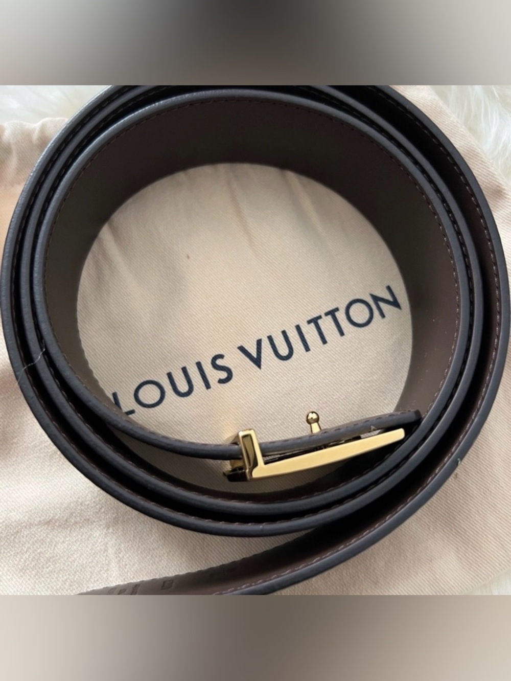 Authentic Louis Vuitton Monogram Initiales 40mm Reversible Belt Size 110cm/44" - Picture 15 of 15